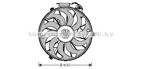 Obrázok Ventilátor chladenia motora AVA QUALITY COOLING  BW7507