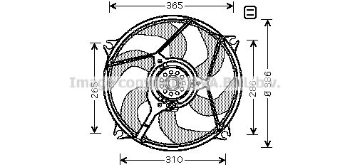 Obrázok Ventilátor chladenia motora AVA QUALITY COOLING  CN7531