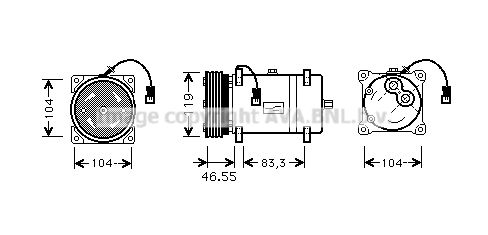 Obrázok Kompresor klimatizácie AVA QUALITY COOLING  CNAK161