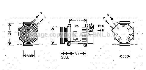 Obrázok Kompresor klimatizácie AVA QUALITY COOLING  CNAK238