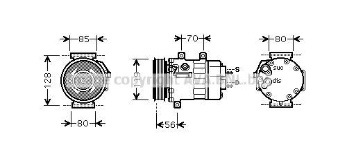 Obrázok Kompresor klimatizácie AVA QUALITY COOLING  CNK253