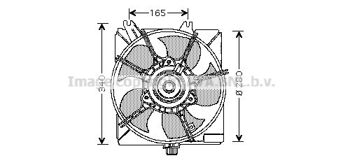 Obrázok Ventilátor chladenia motora AVA QUALITY COOLING  CR7508