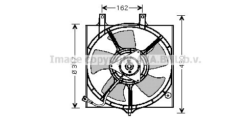 Obrázok Ventilátor chladenia motora AVA QUALITY COOLING  DN7510