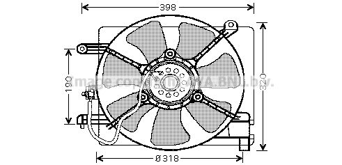 Obrázok Ventilátor chladenia motora AVA QUALITY COOLING  DW7515