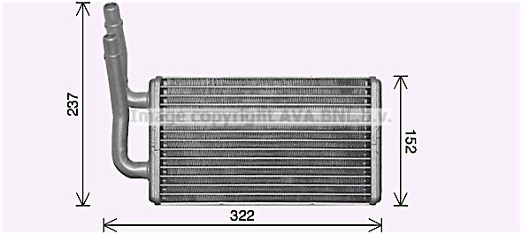 Obrázok Výmenník tepla vnútorného kúrenia AVA QUALITY COOLING  FD6661