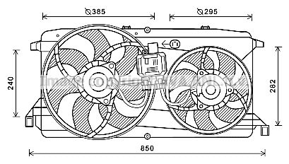 Obrázok Ventilátor chladenia motora AVA QUALITY COOLING  FD7579