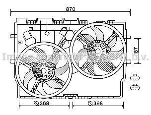 Obrázok Ventilátor chladenia motora AVA QUALITY COOLING  FT7584