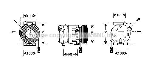 Obrázok Kompresor klimatizácie AVA QUALITY COOLING  FTAK050