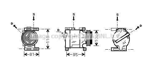 Obrázok Kompresor klimatizácie AVA QUALITY COOLING  FTAK090