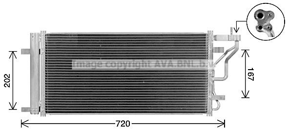 Obrázok Kondenzátor klimatizácie AVA QUALITY COOLING  HY5577D