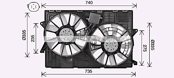 Obrázok Ventilátor chladenia motora AVA QUALITY COOLING  JE7087