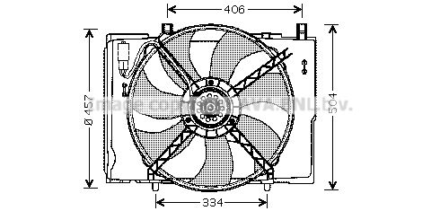 Obrázok Ventilátor chladenia motora AVA QUALITY COOLING  MS7504