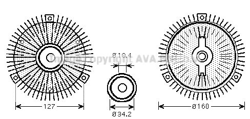 Obrázok Spojka ventilátora chladenia AVA QUALITY COOLING  MSC414