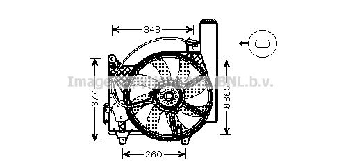 Obrázok Ventilátor chladenia motora AVA QUALITY COOLING  OL7531