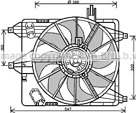 Obrázok Ventilátor chladenia motora AVA QUALITY COOLING  RT7544