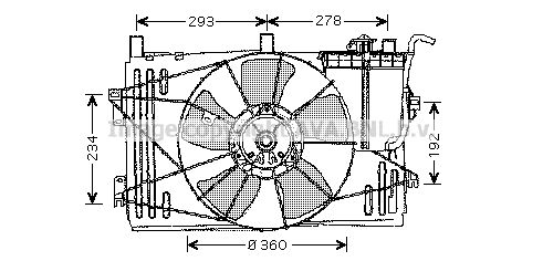 Obrázok Ventilátor chladenia motora AVA QUALITY COOLING  TO7508