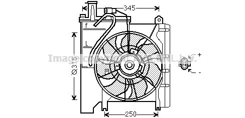 Obrázok Ventilátor chladenia motora AVA QUALITY COOLING  TO7553