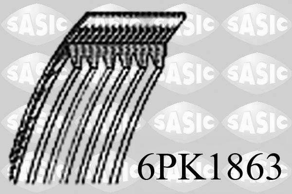 Obrázok Ozubený klinový remeň SASIC  6PK1863