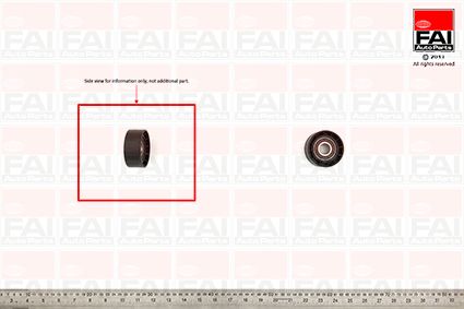 Obrázok Vratná/vodiaca kladka rebrovaného klinového remeňa FAI AutoParts  T1017