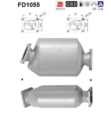 Obrázok Filter sadzí/pevných častíc výfukového systému AS  FD1055