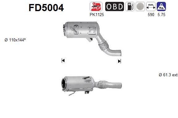 Obrázok Filter sadzí/pevných častíc výfukového systému AS  FD5004