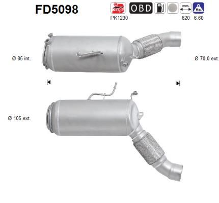 Obrázok Filter sadzí/pevných častíc výfukového systému AS  FD5098