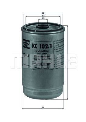 Obrázok Palivový filter MAHLE  KC1021