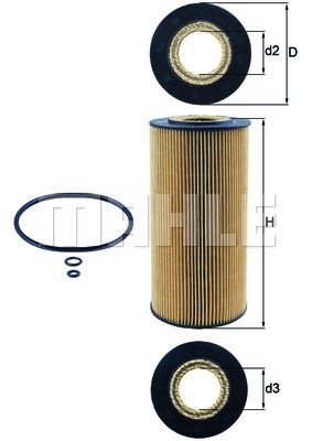 Obrázok Olejový filter MAHLE  OX1231D