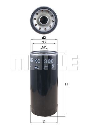 Obrázok Palivový filter MAHLE  KC300