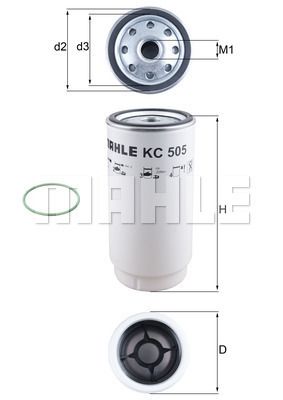 Obrázok Palivový filter MAHLE  KC505D