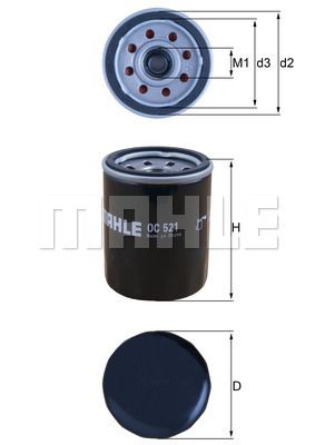 Obrázok Olejový filter MAHLE  OC521