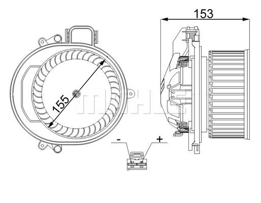 Obrázok Vnútorný ventilátor MAHLE BEHR AB257000S