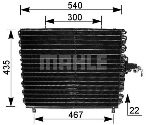 Obrázok Kondenzátor klimatizácie MAHLE BEHR AC166000S