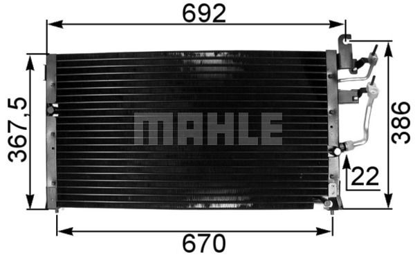 Obrázok Kondenzátor klimatizácie MAHLE BEHR AC329000S