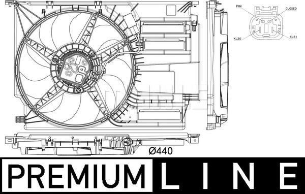 Obrázok Ventilátor chladenia motora MAHLE BEHR *** PREMIUM LINE *** CFF402000P