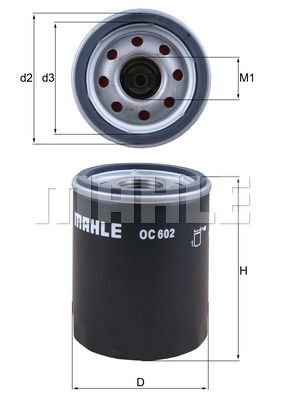 Obrázok Olejový filter MAHLE  OC602