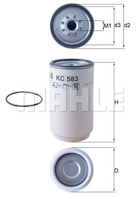 Obrázok Palivový filter MAHLE  KC583D