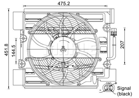 Obrázok Ventilátor kondenzátora klimatizácie MAHLE BEHR ACF24000S