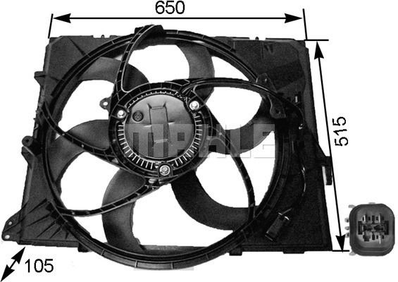 Obrázok Ventilátor chladenia motora MAHLE BEHR CFF264000S