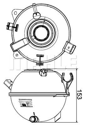 Obrázok Vyrovnávacia nádobka chladiacej kvapaliny MAHLE BEHR CRT19000S
