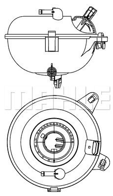 Obrázok Vyrovnávacia nádobka chladiacej kvapaliny MAHLE BEHR CRT21000S