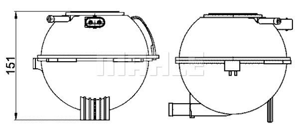 Obrázok Vyrovnávacia nádobka chladiacej kvapaliny MAHLE BEHR CRT22000S