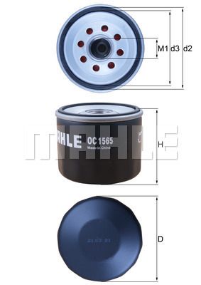 Obrázok Olejový filter MAHLE  OC1565