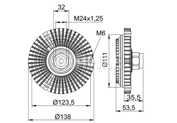 Obrázok Spojka ventilátora chladenia MAHLE BEHR CFC64000S