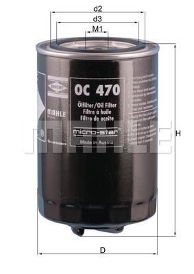 Obrázok Olejový filter MAHLE  OC470