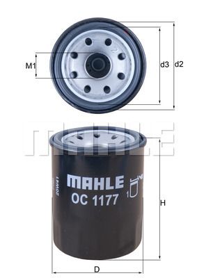 Obrázok Olejový filter MAHLE  OC1177