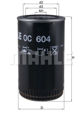 Obrázok Olejový filter MAHLE  OC604
