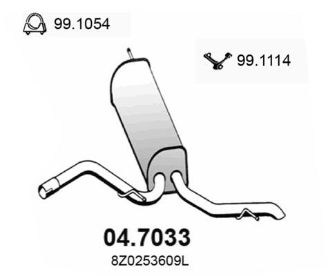 Obrázok Koncový tlmič výfuku ASSO  047033