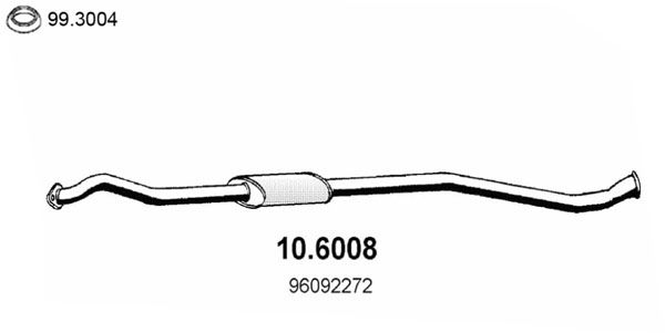 Obrázok Stredný tlmič výfuku ASSO  106008