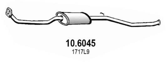 Obrázok Stredný tlmič výfuku ASSO  106045